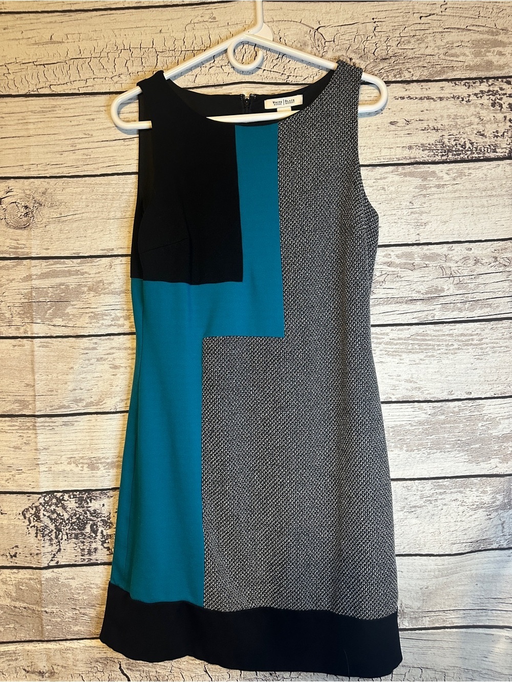 White House Black Market Colorblock Sheath Dress Size 4
